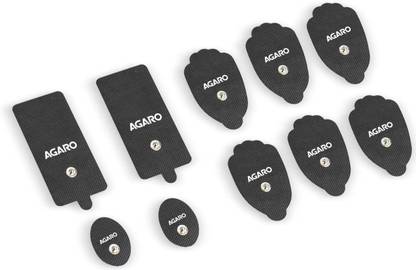 AGARO 33736 Tens Massager Pads Set of 10 Compatible With TM2421 Dual Channel TENS Massager Massager