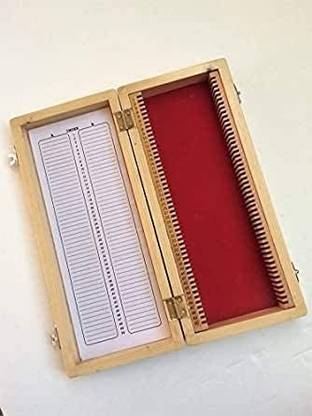 Comet Slide Box - Wooden - 50 Slides - 75mm × 25mm Microscope Slide Box