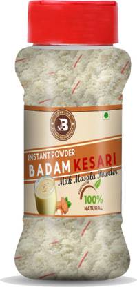 Brew Lab Badam Kesari Milk Masala With Real Almonds & Flavor of Kesar | Make 8-10 Cups