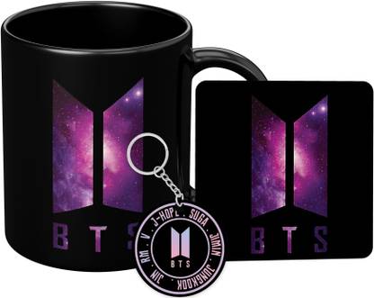 NH10 DESIGNS Bts Bts Coaster Bts Keychain Bts Combo Gift For Girls Boys Friend(BTSCM2 23) Ceramic Coffee Mug