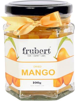 frubert Dried Mango Slice 100 Grams, Dehydrated Mango,Organic Dry Mango Pieces-Pack Of 1 Mango