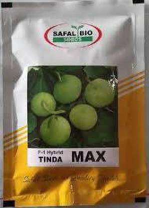 SM Exports Tinda Max F1 Hybrid Round Melon - Safal Bio Seeds (50 GM) - 1 pack. Seed