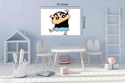 Famous Cartoon Poster For Kids|"Shinchan" Cartoon Wall Poster For Kids Room, Study Room, Hostels|Pack Of 1 Paper Poster Paper Print
