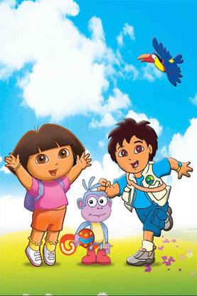 Dora The Explorer Cartoon -High Resolution-Laminated poster - 300 GSM - Glossy/Matte/Art Paper Print Paper Print