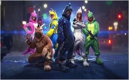 Free Fire Poster For Room Paper Print