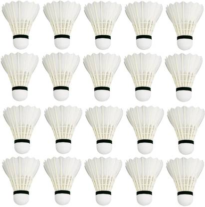 DIVISHAA Feather Badminton Shuttles (10 PC) Feather Shuttle  - White