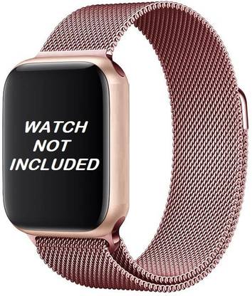 Foxne Point Metal Stainless Steel Bands, Loop Magnetic Milanese Mesh Strap Smart Watch Strap