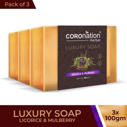 COROnation Herbal Unisex Licorice & Mulberry Fairness Bathing Bar For Soft, Smooth & Brighter Skin