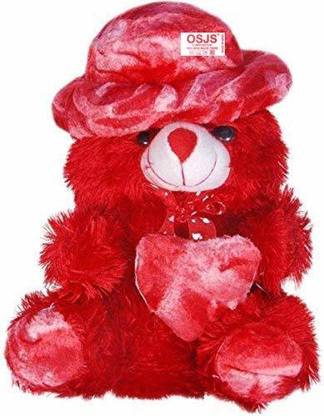 ASJS Cute Red Cap Teddy For Children - 30 cm (Red) gigh quality  - 30 cm