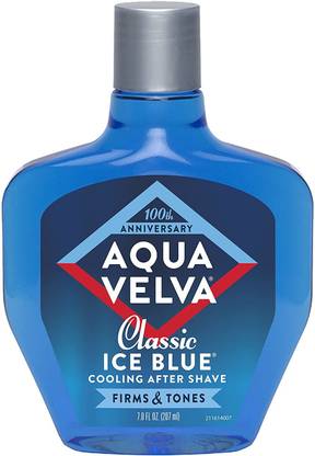 Aqua Velva Classic Ice Blue Cooling Mens After Shave Firms & Tones for Refreshe Skin