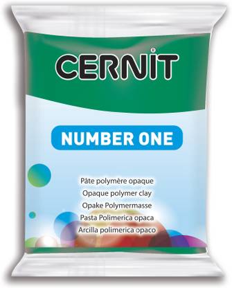 Cernit Polymer Clay - Number One Series - 56 Grams - Emerald Green - COA Belgium Art Clay