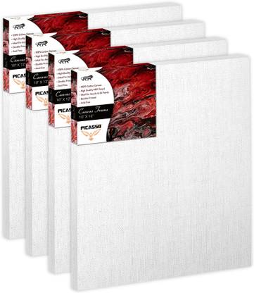 Picasso Canvas Stretched Frame Cotton Medium Grain Pre Stretched Canvas (Set of 4)