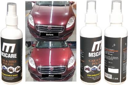 M3CARE Liquid Car Polish for Exterior, Dashboard, Headlight, Leather, Chrome Accent, Bumper, Windscreen, Metal Parts