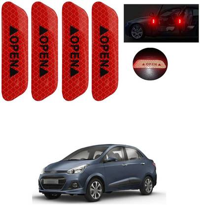 PECUNIA Door Open Prompt Anti-Collision Reflective Stickers Tape 99 Matte, Glossy, Chrome Hyundai Xcent Side Garnish