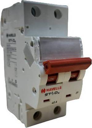 HAVELLS ISOLATOR 40A 2 POLE STADX 40A DP STADX 40A DP MCB