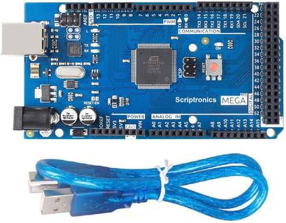 Scriptronics Mega 2560 ATmega2560-16AU Board with USB Cable for Arduino Electronic Components Electronic Hobby Kit