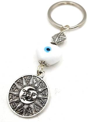 jaz Zodiac Signs Evil Eye Bead Key Ring/-Buri Nazar-Negative Vibes Protection Amulet Key Chain