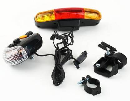 Frackson 3 in 1 Bicycle Bike Turn Signal Indicator Brake Tail 7 LED Light Electric Horn LED Front Light