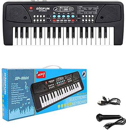 JERRY VILA Piano Keyboard Toy for Kids DC Power Option + Recording + Microphone PION