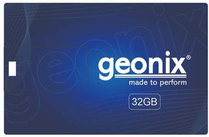 GEONIX CARD PENDRIVE 32GB 32 GB Pen Drive Compatible with Laptop, Desktop Computer, Audio Player, Television USB 2.0 Plastic Case