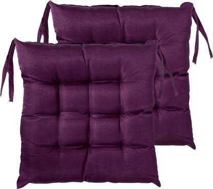 AMAK INC Microfibre Solid Chair Pad Pack of 2