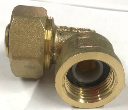 V2A Composite Brass Female Elbow 1620 x 1/2 x 1620 2-Way 90 Degree Elbow Pipe Joint