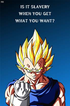 Dragon Ball Z DBZ Majin Vegeta Poster 18 x 12 inch 300 GSM Paper Print