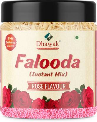 Dhawak Falooda Mix Rose Flavour | Instant Falooda Mix| Falooda | Jar Pack 300 g