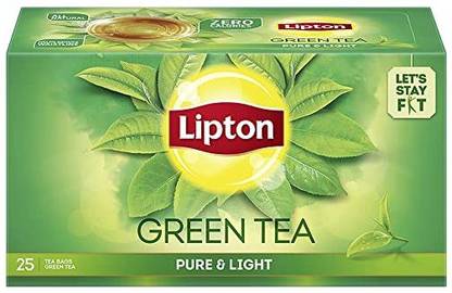 Lipton GREEN TEA ALL NATURAL 25 BAGS X 1 PURE LIGHT STAY FIT Honey, Lemon Green Tea Bags Box