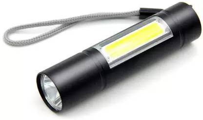 ECOSKY USB rechargeable led pocket flashlight handy case black Torch