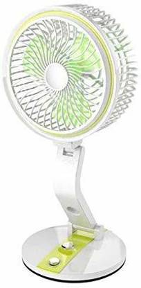 Keekos Rechargeable Table Fan You Can Also use Directly Fan Power Bank Table Fan Powerful Rechargeable 1.5 Watts Table Fan with 21 SMD LED Light USB Fan, Rechargeable Fan