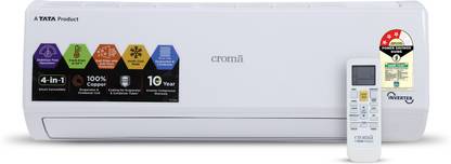 Croma 1.6 Ton 3 Star Split Inverter 4-in-1 Smart Convertible AC  - White