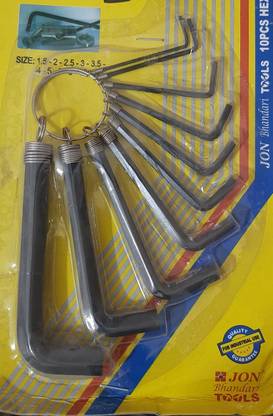 Jon Bhandari Tools 10 Hex allenkey set Allen Key Set
