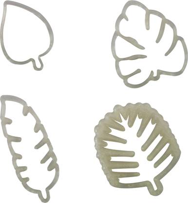 JSA Tropical Leaf shape Cookie, Fondant, Dough and Clay Cutters with Imprint Cookie Cutter