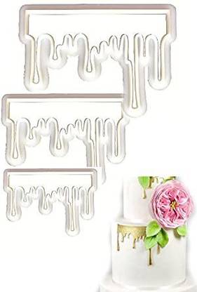 Bake N Crush Fondant Cutter Drip Cake Border Lace 3 in 1 Cookie Cutter