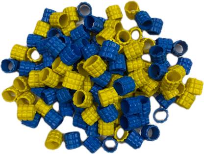 DEHMAN Pigeon Foot Yellow & Blue Ring 30 Pcs Bird Shoulder Guard Bird Shoulder Guard