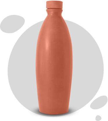 ROOT GROUP TERRACOTTA CLAY WATER BOTTLE 1 LITER ECO FRIENDLY EARTHENWARE PURE ORGANIC CLAY 1000 ml Bottle