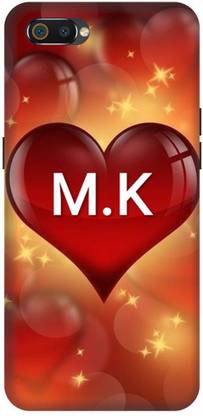 PHONE WALEY.COM Back Cover for Realme C2 , RMX1941 ,MK, M LOVES K, MK NAME, MK Love Printed back cover