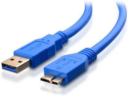 Mak World Reversible USB 2.0 2 A 1.5 m USB 3.0 Cable for External Hard Disk Drive, WD My Book Passport Essential 1.5M