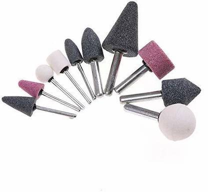 kts12 Mounted Stone Grinding Wheel Head Ceramic Grinding Burr 10 Pcs Shank Abrasive Mounted Stone