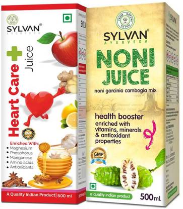 SYLVAN AYURVEDA Sylvan Noni Juice with Heart Care Juice|Rich in Vitamins & Minerals 1L|