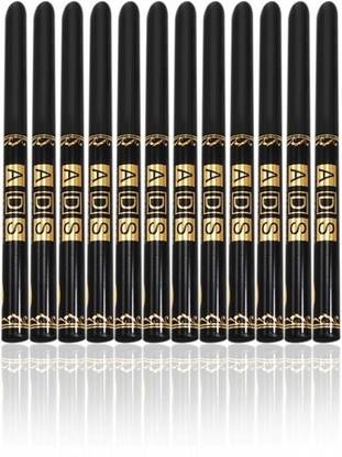 ads Perfect Eyeliner Waterproof Free Liner & Rubber Band-12pcs Black 2.5 g