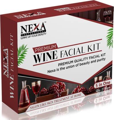 NEXA PROFESSIONAL Red Wine Lustrous Facial kit woman & man herbal skin pimple Anti-aging solution