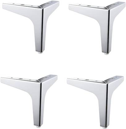 TRIBHU 3" Furniture Leg Pack of 4 Pcs SILVER Finish S.S Heavy Model Y Design Sofa Legs