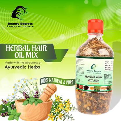 Beauty Secrets Make Your Own Hair Oil Dry Ayurvedic Herb Mix (12 Vital Herbs) For Men & Women Hair Oil