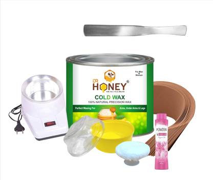 DR.HONEY Body cold wax set 599.23gram (heater, knife, powder, powder puff and strips) Wax