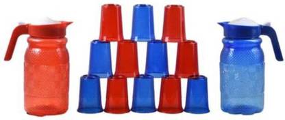Mugo jag set combo red blue Jug Glass Set