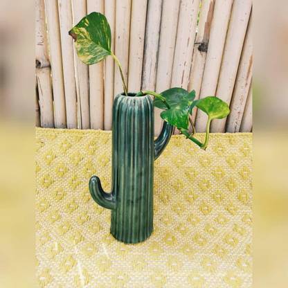 Swargiya Kala Cactus design Pot, Unique Pots, Propagated planters, Indoor Planters pot Ceramic Vase