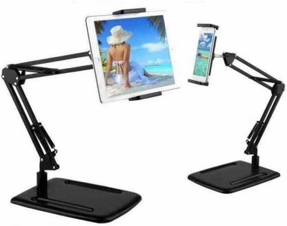 FKU Tabletop Metal Stand for lPad/Tablet-Adjustable Long Arm Device 3.5-10.6 inches Mobile Holder