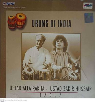 DRUMS OF INDIA - USTAD ALLA RAKHA & USTAD ZAKIR HUSSAIN Audio CD Standard Edition